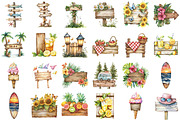 Summer Day Wooden Sign Clipart, an Illustration by Sublimation Artist (Thumbnail 2 of 6)