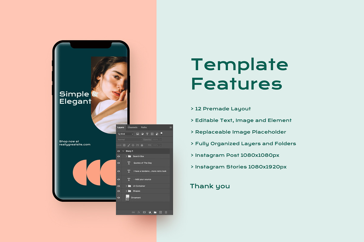Poppin - Instagram Stories and Post, a Social Media Template by MYDesign (Photo 4 of 5)