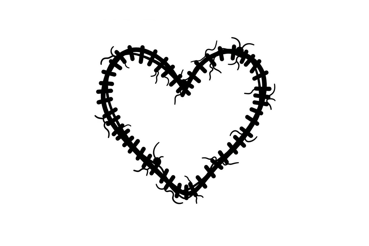 Stitched Heart Silhouette Vector Bun, an Illustration by Designs_River (Photo 41 of 41)