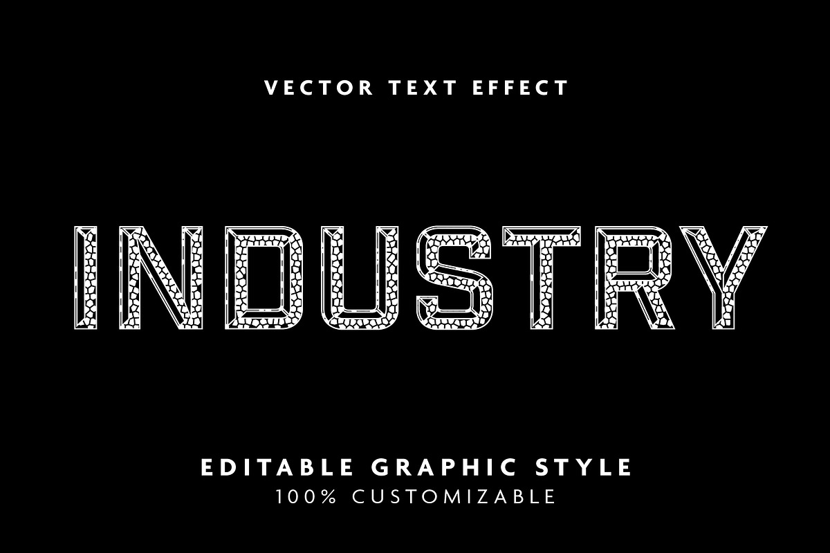 Industrial Pattern Text Effect