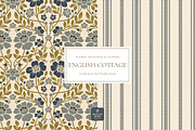 Vintage Blue Cottage Floral Patterns, a Pattern Graphic by Eclectic Anthology (Thumbnail 12 of 16)