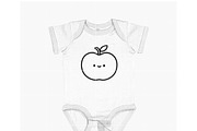 Cute Baby Apple SVG Bundle | Kawaii, an Illustration by TheHitShop (Thumbnail 6 of 10)