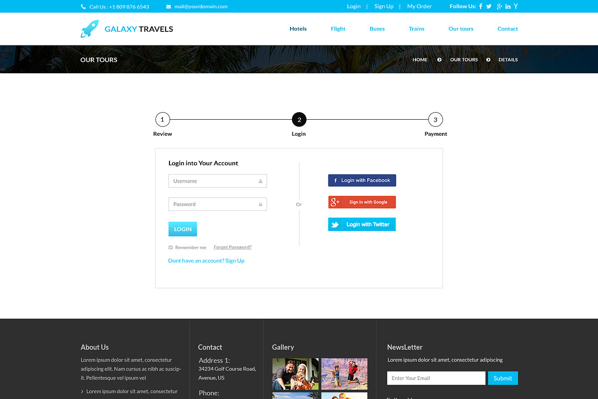 Galaxy- Travels PSD Website Template, a Websites & App Template by WebbyTemplates (Photo 8 of 12)