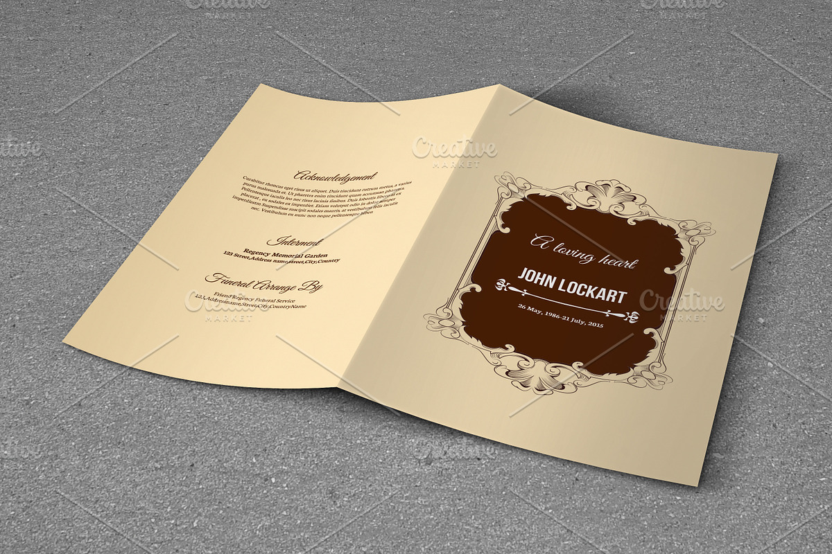 Funeral Program Template-T467, a Brochure Template by Template Shop (Photo 4 of 4)