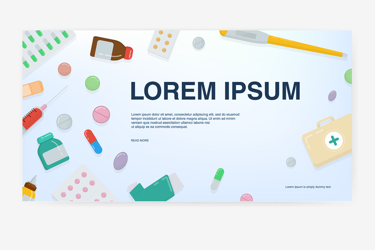 Pills and drugs set, backgrounds, a Healthcare Illustration by Good Studio (Photo 7 of 8)