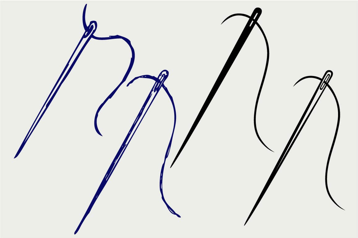 Sewing needle SVG, an Icon by LineworkStock