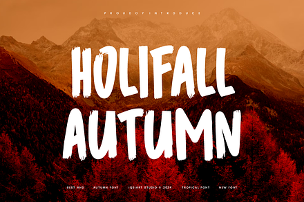 Holifall Autumn - Tropic Font, a Sans Serif Font by Iqsiart Studio