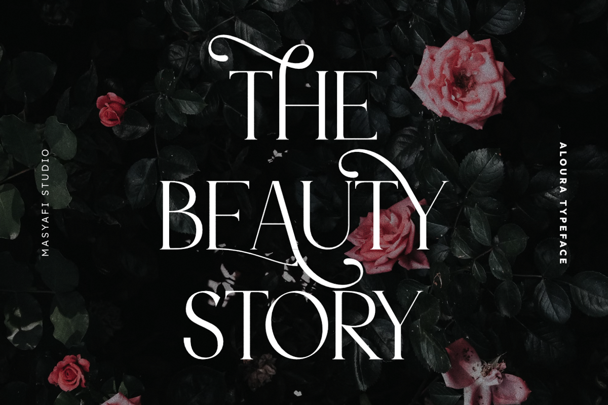 Aloura - Luxury Logo Font, a Serif Font by Masyafi Studio (Photo 3 of 9)