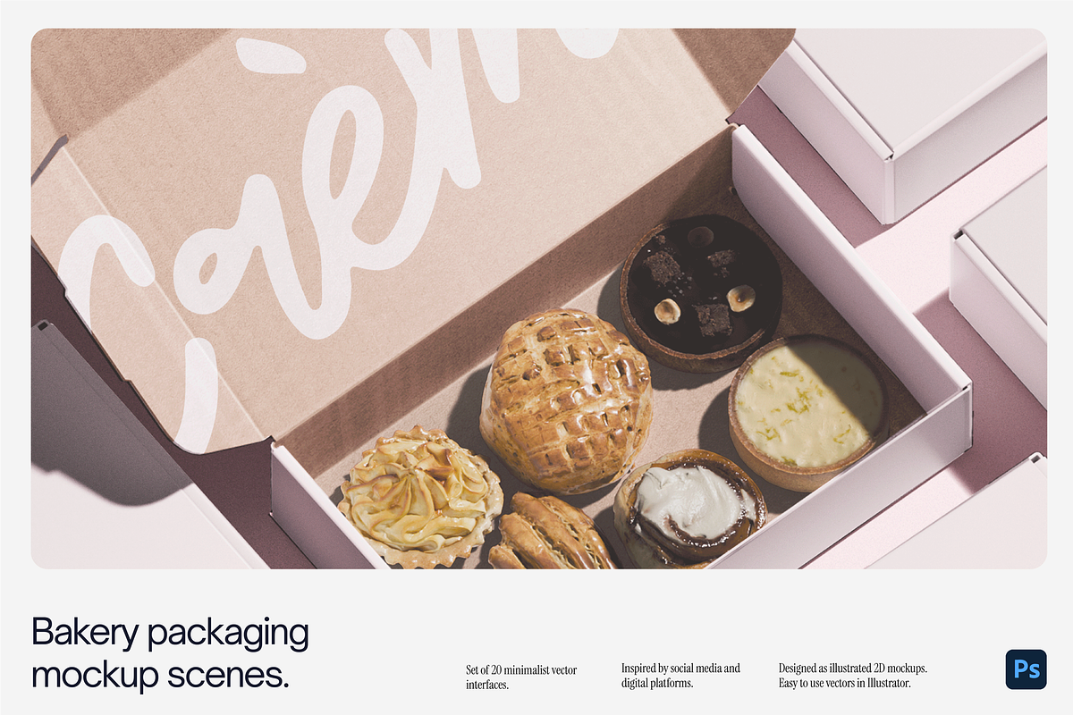 Bakery Packaging Mockup Set, a Packaging Mockup by Creo.pt (Photo 1 of 5)