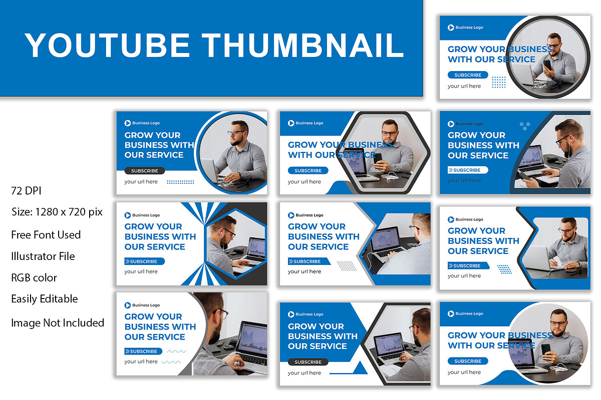 Business Youtube Thumbnail, a Social Media Template by Lakhan1998 (Photo 1 of 5)