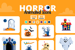 Animated Horror Icon Set, a Duotone Icon by Prosymbols