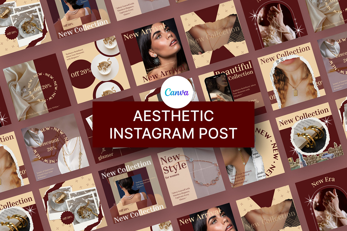 Aesthetic Instagram Templates Canva, a Social Media Template by Pixel Blend (Photo 1 of 5)