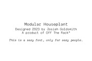 Modular Houseplant | Monospaced Font, a Sans Serif Font by Off The Rack © (Thumbnail 1 of 9)