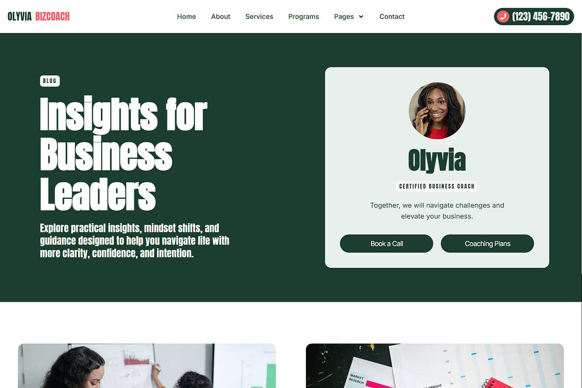 Business Coach Elementor Olyvia, a WordPress Template by OKThemes Studio (Photo 26 of 26)