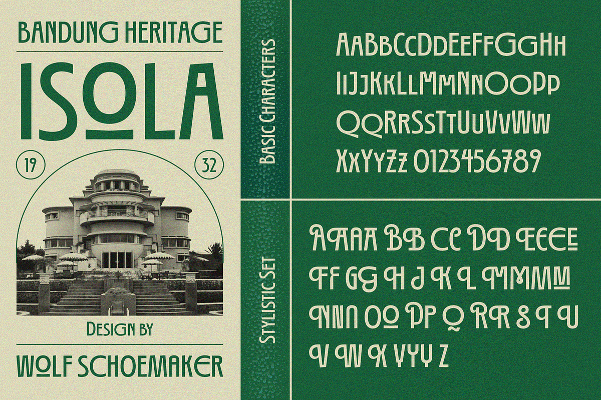 Deconeu Modern Art Deco Typeface, a Sans Serif Font by Aiyari (Photo 3 of 10)