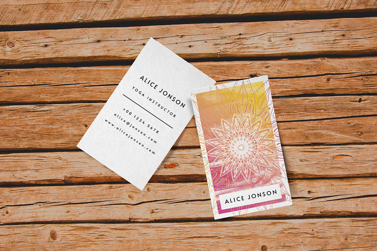 Mandala Business Card template, a Business Card Template by land art (Photo 2 of 5)