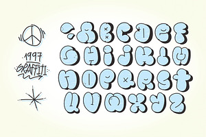 Old school graffiti letters