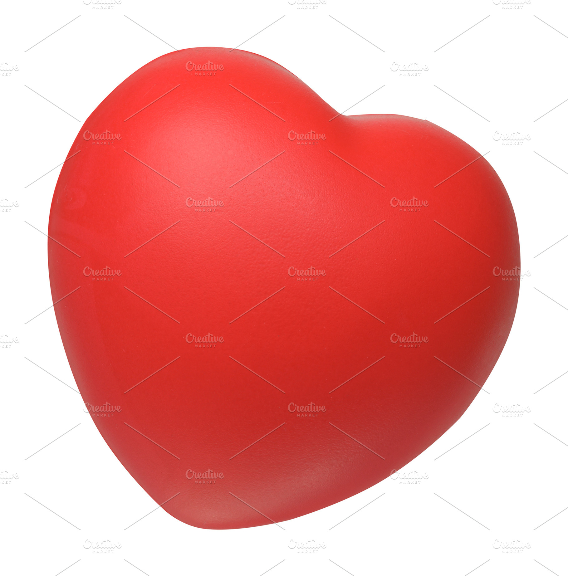 A voluminous bright red heart with a smooth matte surface on an, an Abstract Photo by ndanko