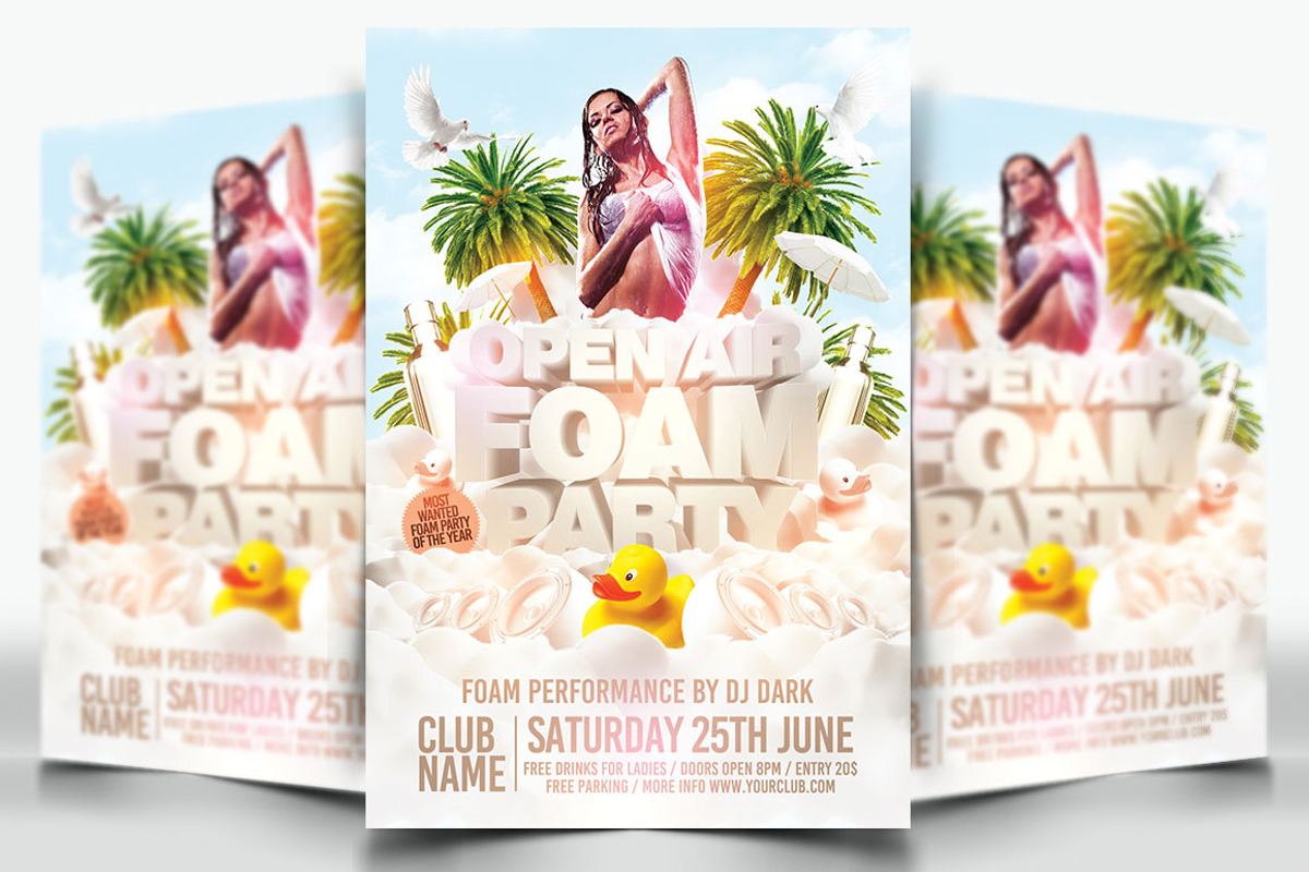 Open Air Foam Party, a Flyer Template by darkmonarch (Photo 1 of 4)
