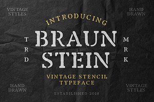 Braunstein Stencil Font