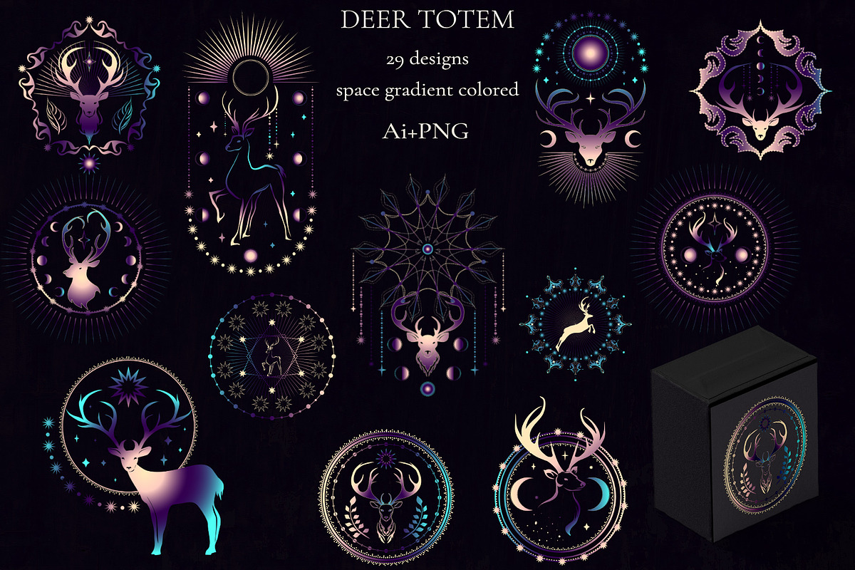 Deer Totem, an Animal Illustration by Salted Galaxy (Photo 6 of 10)