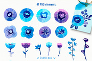 Abstract Flowers Watercolor set, an Illustration by Ekaterina Goncharova (Thumbnail 2 of 12)