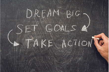 Dream Big - Set Goal - Take Action, a Business Photo by Elizaveta Galitskaya