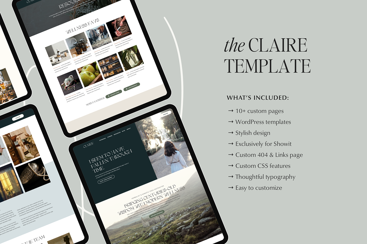 Claire - Showit Website Template, a Landing Page Template by The Lovely Geek (Photo 2 of 4)