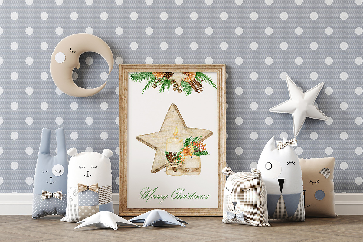 Boho Christmas wreath frame, an Object Graphic by svetlanaARTdreams (Photo 12 of 16)