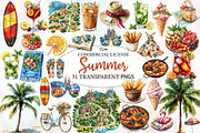 Summer Watercolor  Clipart, an Illustration by Designworld (Thumbnail 1 of 5)