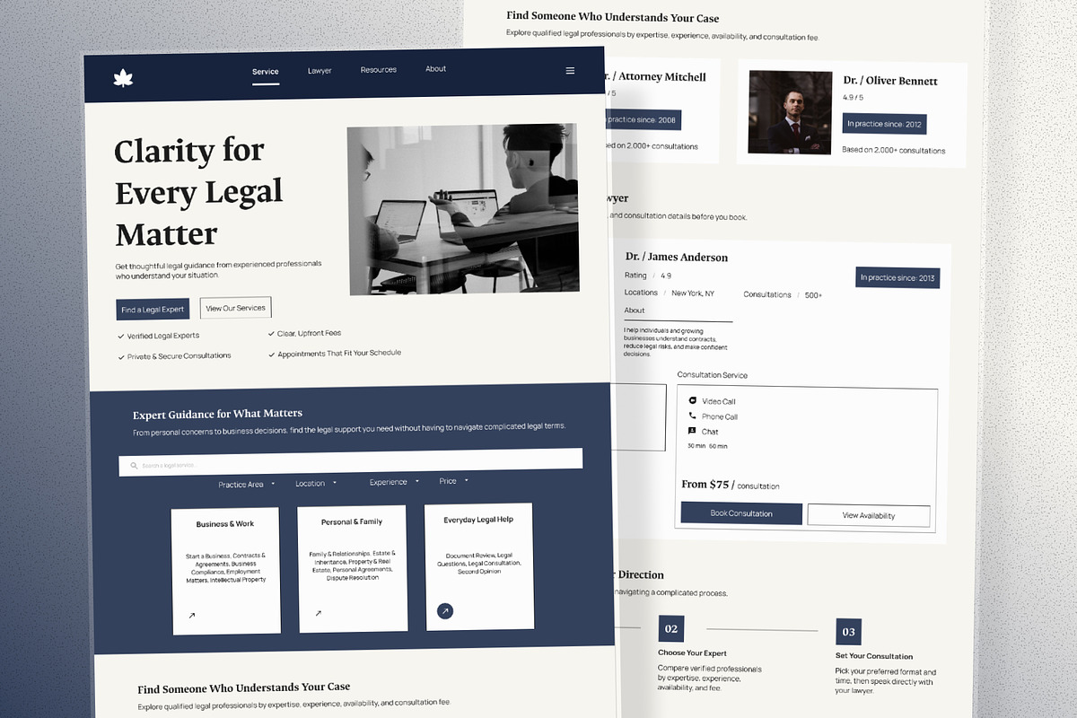 Juro Legal Consultation Landing Page, a Landing Page Template by twinstd (Photo 4 of 5)