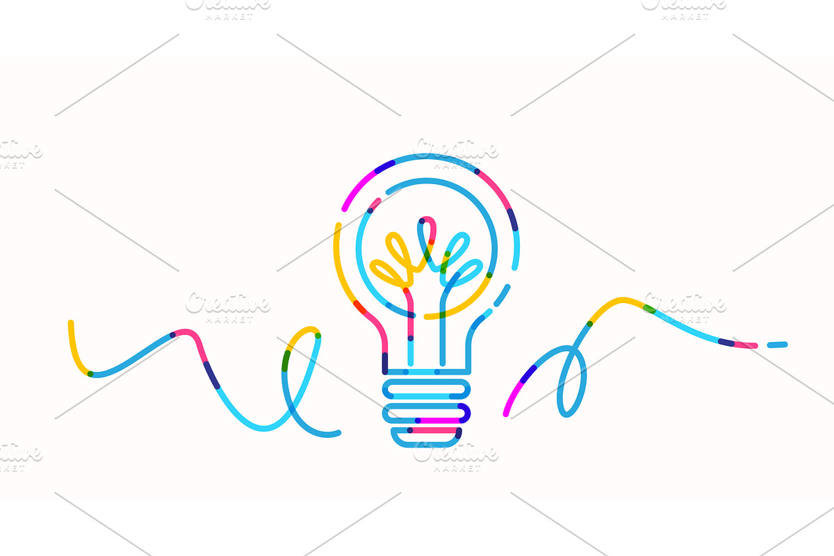 Idea light bulb vector illustration, an Object Illustration by Zaie