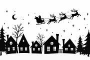 Christmas Night Silhouette Set, an Illustration by BIPLOB EXPERT (Thumbnail 5 of 21)