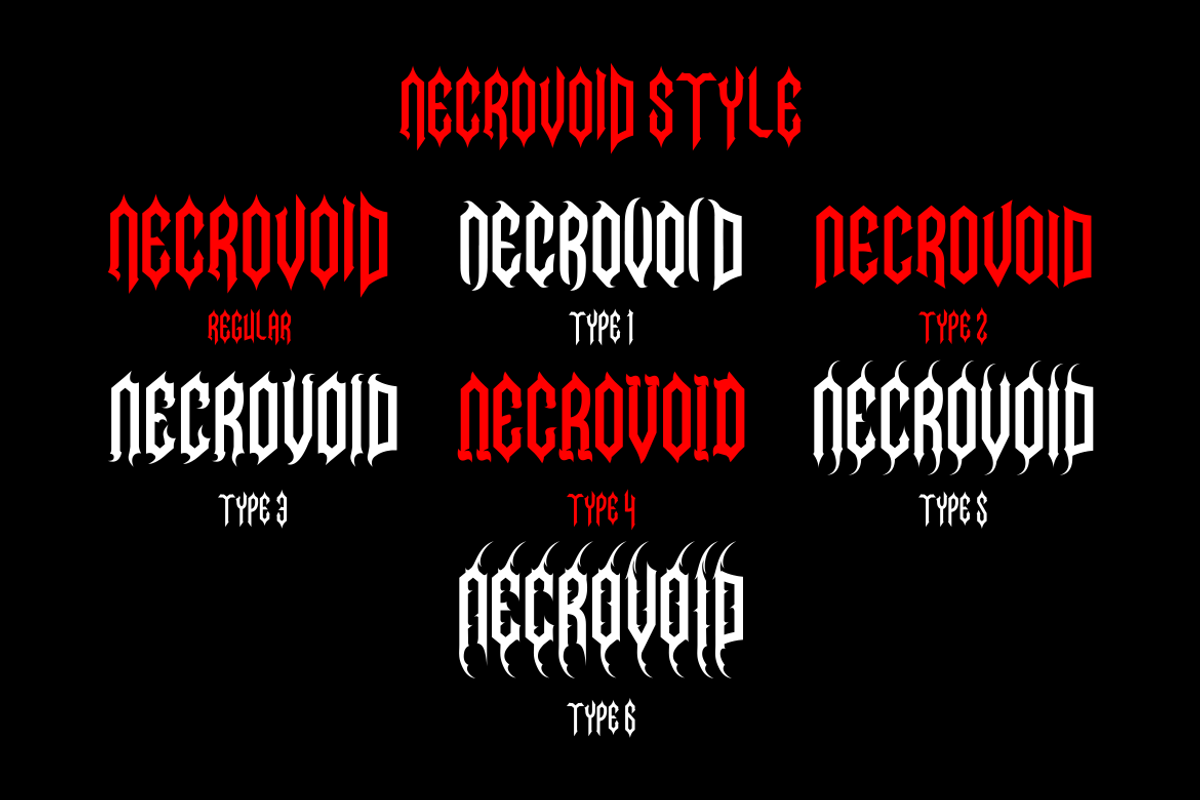 Necrovoid - Heavy Metal Font, a Font by PutraCetol Studio (Photo 9 of 12)