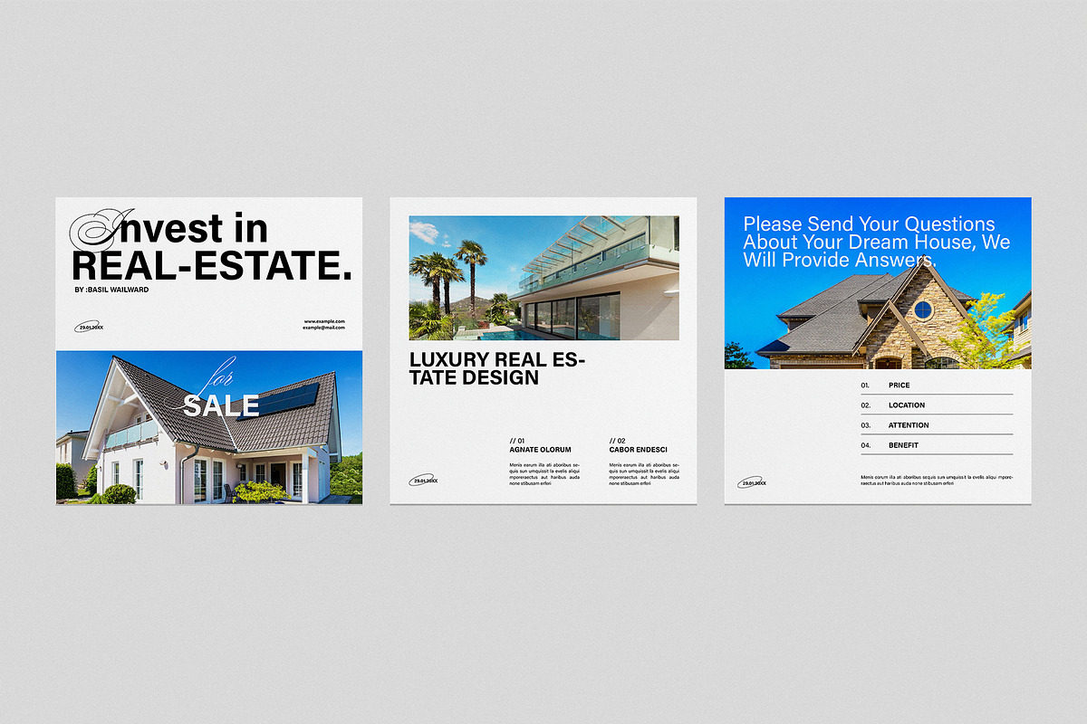 Luxury Real Estate Post Template, a Social Media Template by E-Type (Photo 2 of 5)