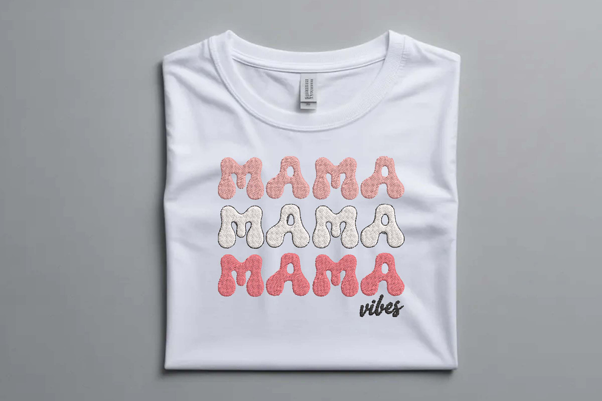 Retro Mama Vibes Stacked Embroidery, an Illustration by Purpose Ekbal (Photo 3 of 3)