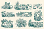 Vintage Landscape Illustrations, an Illustration by Graphic Goods (Thumbnail 6 of 18)
