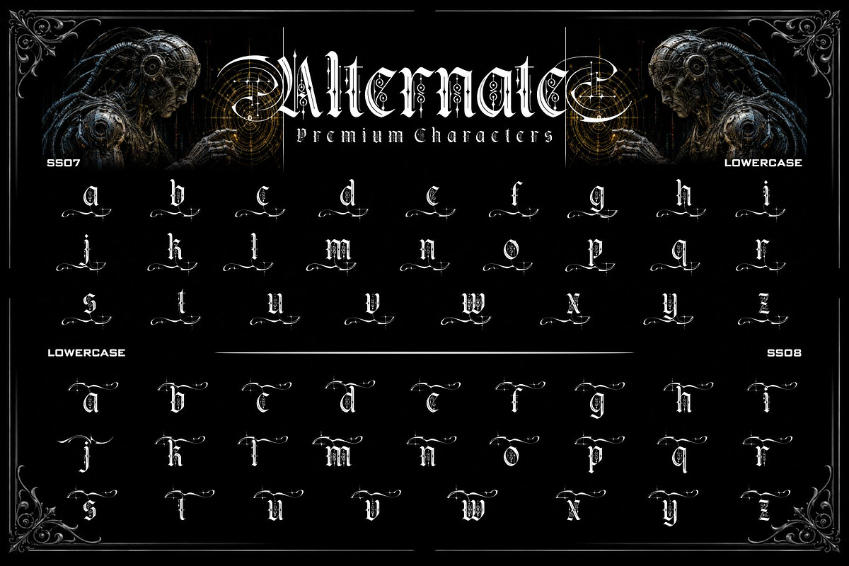 Kraken Gothic Typeface, a Blackletter Font by alit design (Photo 15 of 20)