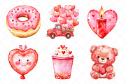 Cute Valentine Clipart, an Illustration by SinaCreation (Thumbnail 3 of 7)
