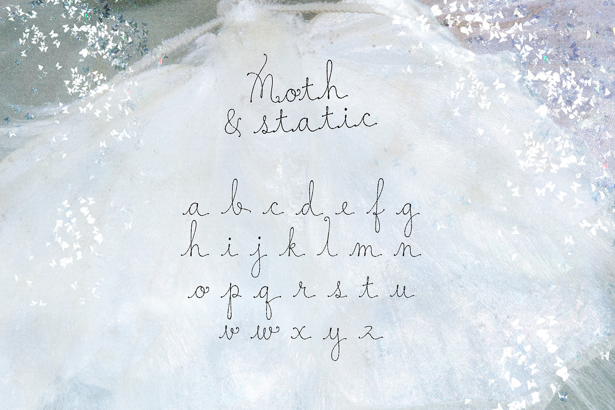 Moth & Static Handwritten Font, a Script Font by Mneme (Photo 6 of 9)
