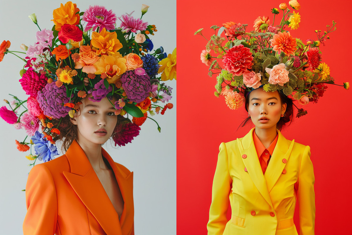 74 Bouquets on the heads, a Beauty & Fashion Photo by Handmadefont (Photo 9 of 15)