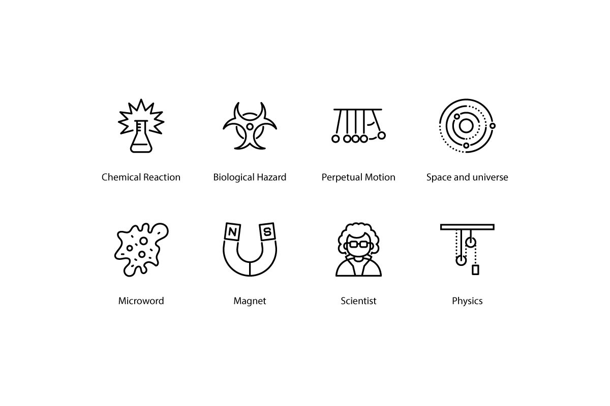 Science Related Thin Line Icons, an Outline Icon by vectorstank (Photo 2 of 9)