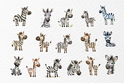Watercolor zebra clipart, an Illustration by Idressart (Thumbnail 10 of 10)