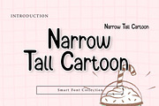 Narrow tall cartoon, a Script Font by Wow Magic (Thumbnail 1 of 3)
