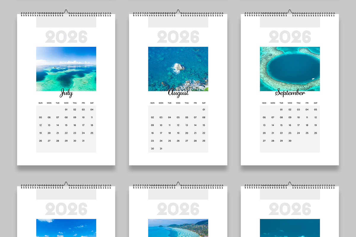 Minimal Wall Calendar 2026 Template preview 4