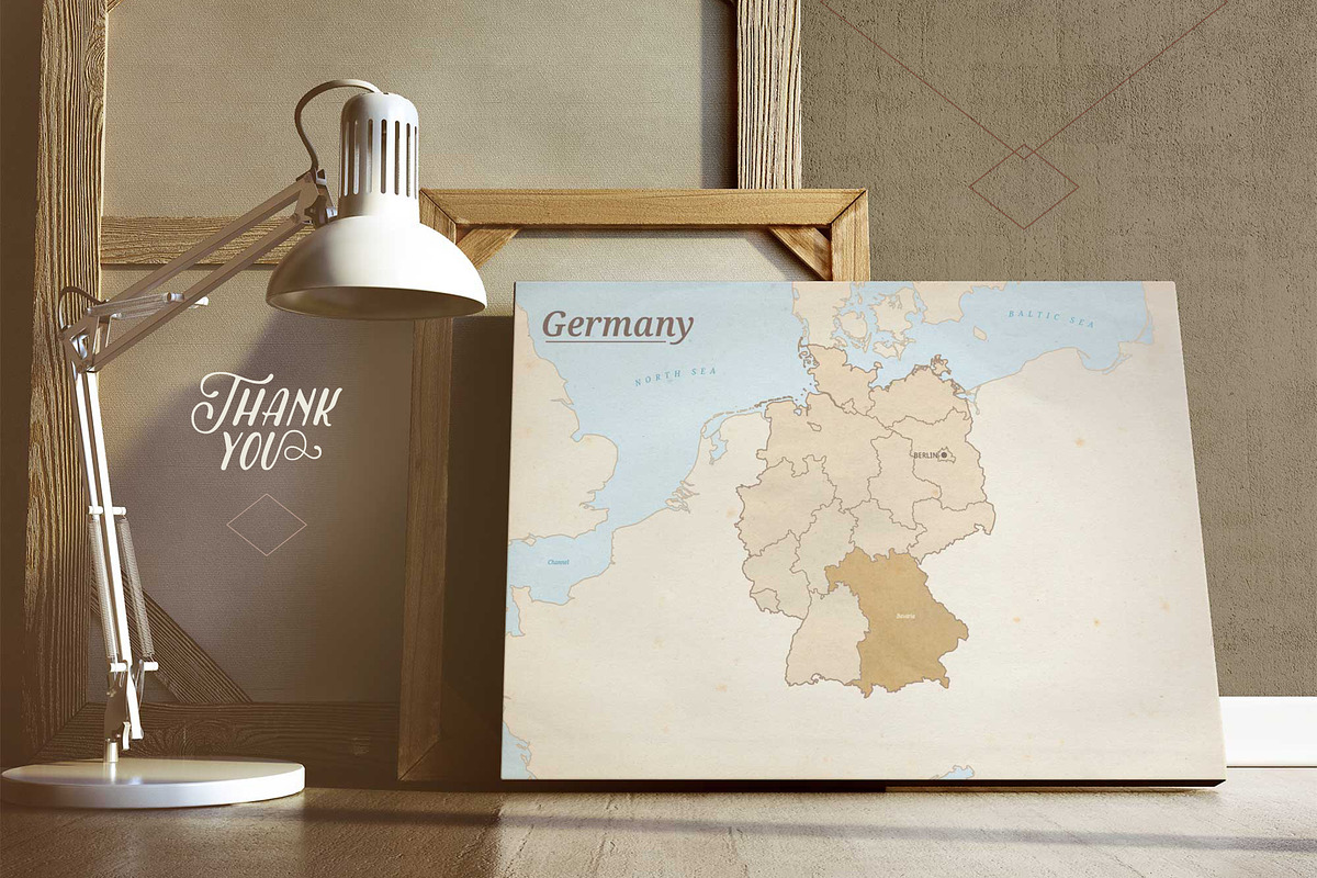 Le Tour du monde, Germany vector map, an Object Graphic by volume 1 visual design (Photo 21 of 21)