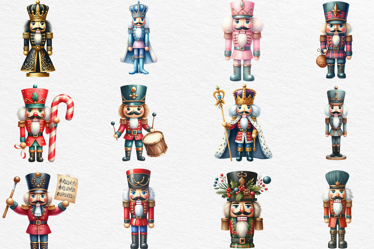 Christmas Nutcracker Clipart, an Illustration by Black Bird Studio (Photo 4 of 6)