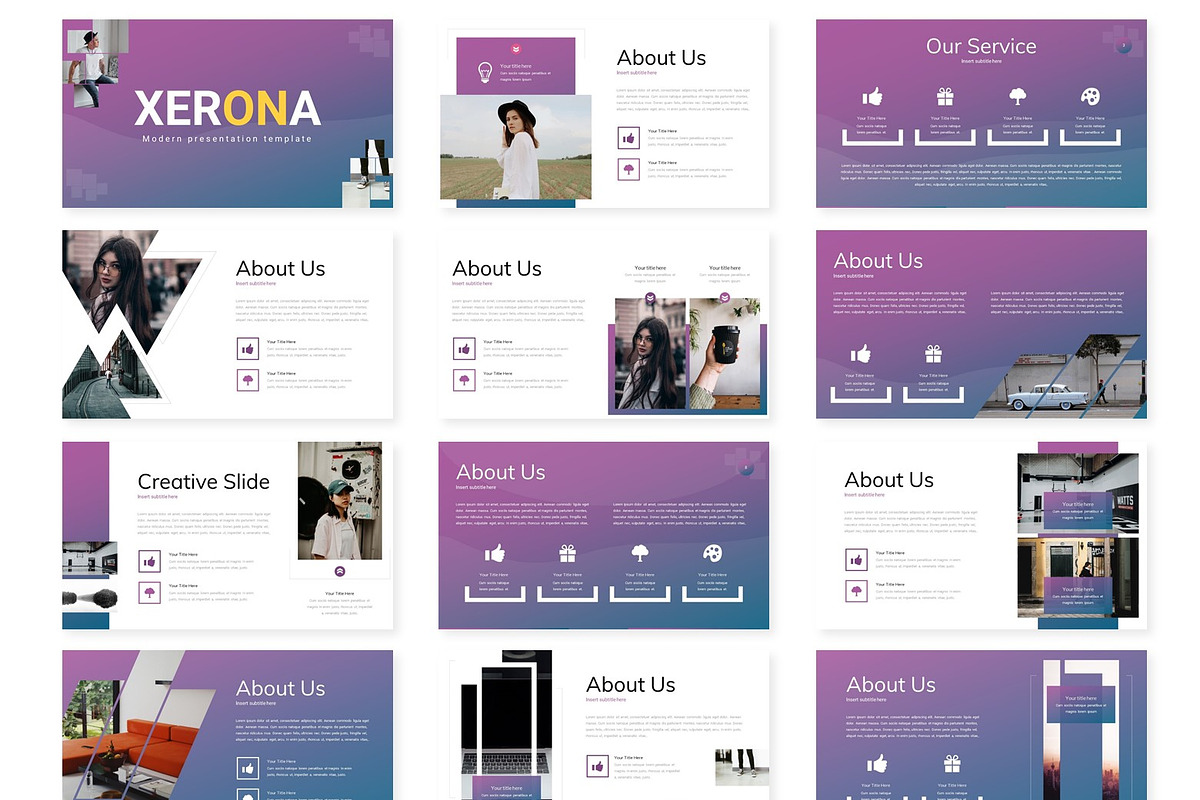 Xerona - Powerpoint Template, a Presentation Template by AQR Studio