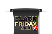 Black Friday Sale Paper Banners, a Decorative Illustration by TAlex (Thumbnail 2 of 6)