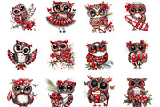 Whimsical Summer Owl Clipart, a Seasonal Illustration by Designking (Thumbnail 2 of 5)